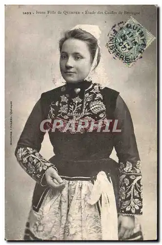 Cartes postales Folklore Jeune fille de Quimper