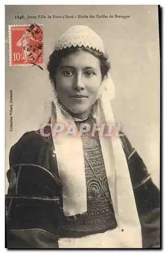 Cartes postales Folklore Jeune fille de Pont L&#39Abbe