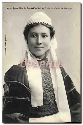 Cartes postales Folklore Jeune fille de Pont L&#39Abbe