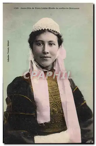 Cartes postales Folklore Jeune fille de Pont L&#39Abbe