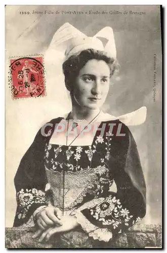 Cartes postales Folklore Jeune fille de Pont Aven