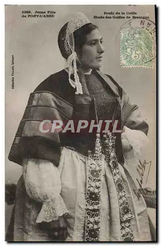 Cartes postales Folklore Jeune fille de Pont L&#39Abbe