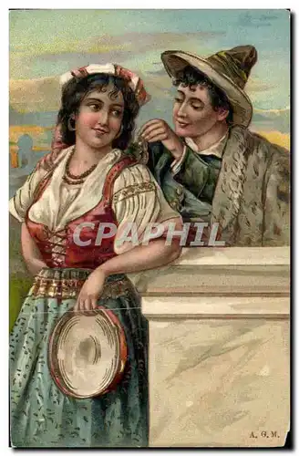 Ansichtskarte AK Fantaisie Femme (en relief)