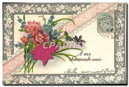 Cartes postales Fantaisie Fleurs