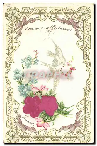 Cartes postales Fantaisie Fleurs Colombes