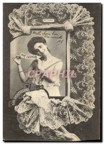 Cartes postales Folklore Dentelle Dentelliere Point d&#39Alencon