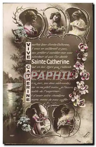Ansichtskarte AK Fantaisie Femme Vive Sainte Catherine