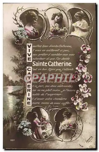 Cartes postales Fantaisie Femme Vive Sainte Catherine