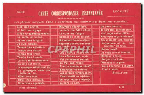 Cartes postales Fantaisie Carte correspondance instantanee