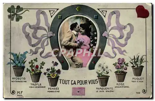 Cartes postales Fantaisie Fleurs Tout ca pour vous