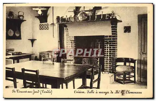 Cartes postales St Vincent sur Jard Cuisine Salle a manger de Mr G Clemenceau