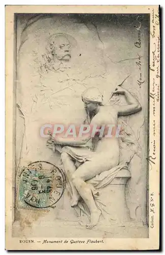 Cartes postales Rouen Monument de Gustave Flaubert