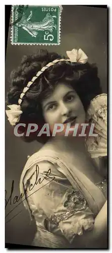 Cartes postales Fantaisie Femme Eventail