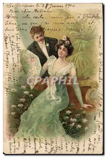 Cartes postales Fantaisie Femme Eventail