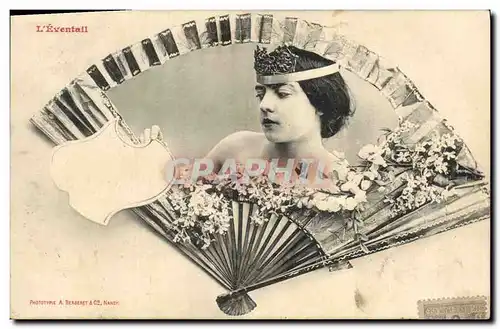 Cartes postales Fantaisie Femme Eventail