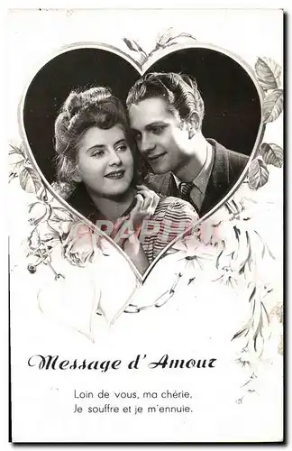 Cartes postales Fantaisie Coeur Femme Message d&#39amour