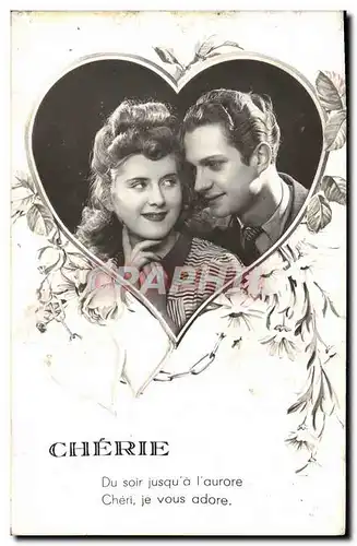 Cartes postales Fantaisie Coeur Femme Cherie