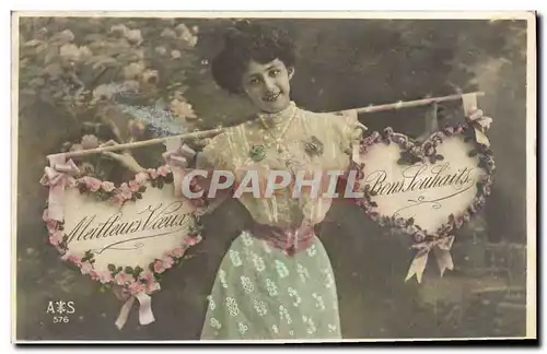 Cartes postales Fantaisie Coeur Femme