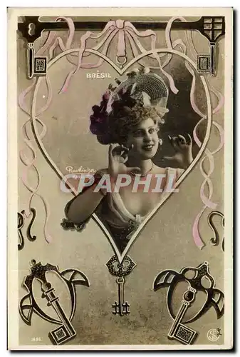 Cartes postales Fantaisie Coeur Femme Bresil Theatre