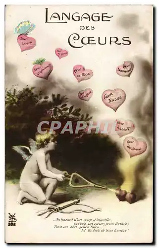 Cartes postales Fantaisie Coeur Langage des coeurs Ange Enfant