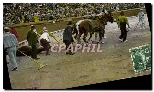 Ansichtskarte AK Corrida Course de taureaux El arrastre