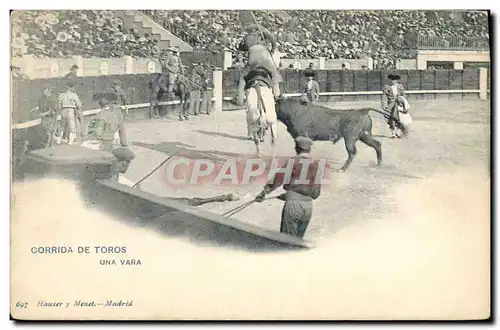 Ansichtskarte AK Corrida Course de taureaux Una Vara