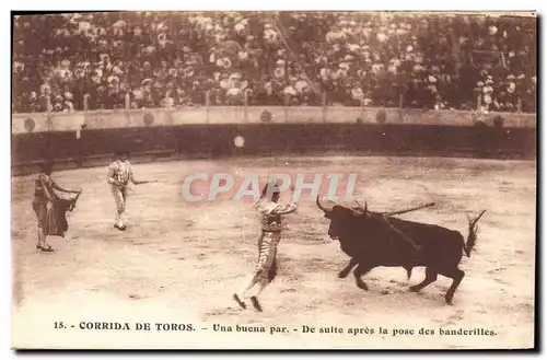 Cartes postales Corrida Course de taureaux Una buena par