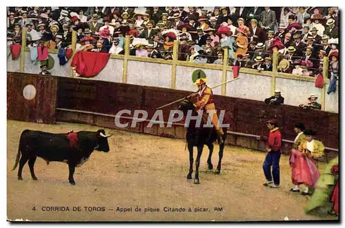 Ansichtskarte AK Corrida Course de taureaux Appel de pique Citando a picar