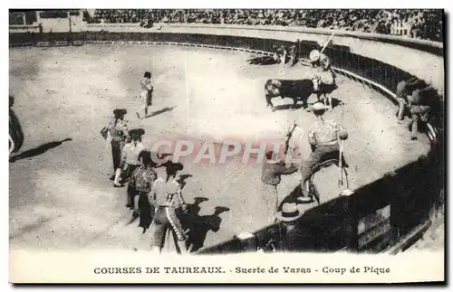 Cartes postales Corrida Course de taureaux Suerte de Varas Coup de pique