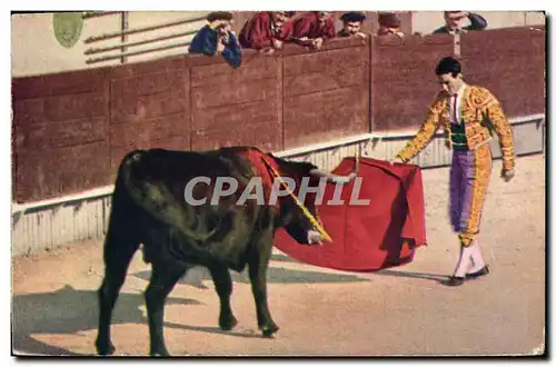Cartes postales Corrida Course de taureaux Passe de la muleta