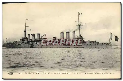 Cartes postales Bateau de Guerre Waldeck Rousseau Croiseur Cuirasse