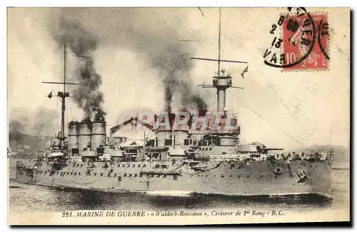 Cartes postales Bateau de Guerre Waldeck Rousseau Croiseur de 1er rang