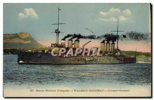 Ansichtskarte AK Bateau de Guerre Waldeck Rousseau Croiseur Cuirasse