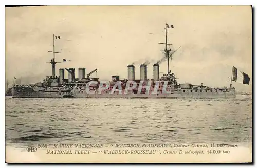 Ansichtskarte AK Bateau de Guerre Waldeck Rousseau Croiseur Cuirasse