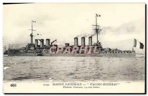 Cartes postales Bateau de Guerre Waldeck Rousseau Croiseur Cuirasse