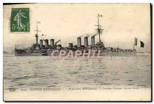 Ansichtskarte AK Bateau de Guerre Waldeck Rousseau Croiseur Cuirasse