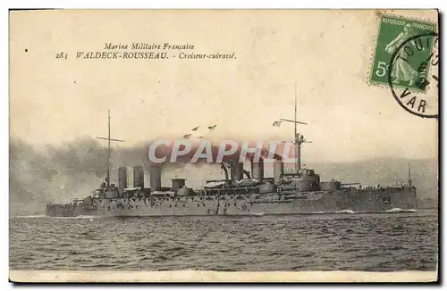 Ansichtskarte AK Bateau de Guerre Waldeck Rousseau Croiseur Cuirasse