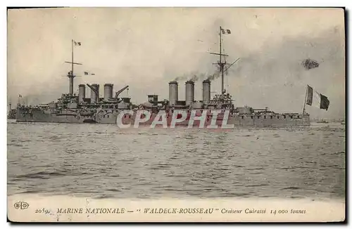 Ansichtskarte AK Bateau de Guerre Waldeck Rousseau Croiseur Cuirasse