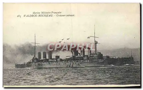 Ansichtskarte AK Bateau de Guerre Waldeck Rousseau Croiseur Cuirasse