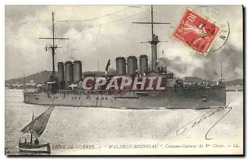 Cartes postales Bateau de Guerre Waldeck Rousseau Croiseur Cuirasse de 1ere classe