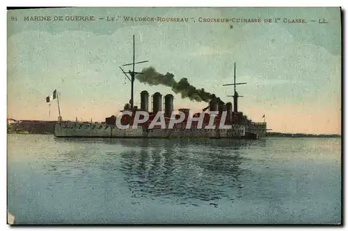 Cartes postales Bateau de Guerre Waldeck Rousseau Croiseur Cuirasse de 1ere classe