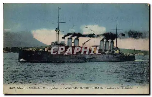 Ansichtskarte AK Bateau de Guerre Waldeck Rousseau Croiseur Cuirasse