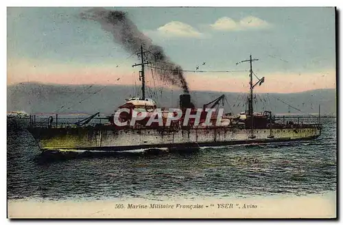 Cartes postales Bateau de Guerre Yser Aviso