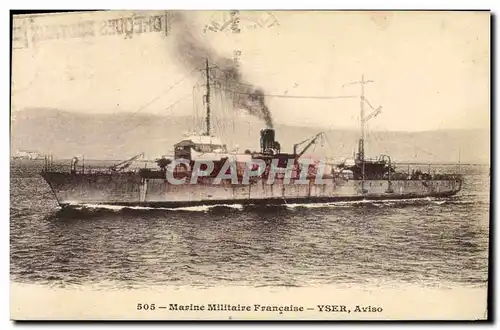 Cartes postales Bateau de Guerre Yser Aviso