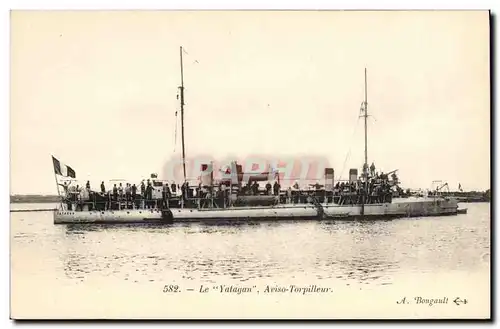 Ansichtskarte AK Bateau de Guerre Le Yatagan Aviso Torpilleur