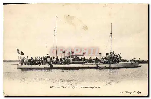 Ansichtskarte AK Bateau de Guerre Le Yatagan Aviso Torpilleur