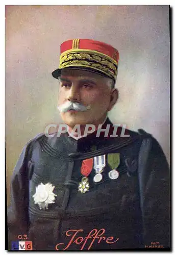 Cartes postales Militaria LVC Joffre Medailles
