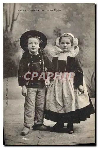 Cartes postales Folklore Fouesnant Futurs epoux Enfants