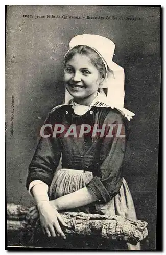 Cartes postales Folklore Jeune fille de Quimperle