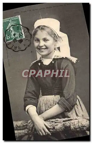 Cartes postales Folklore Jeune fille de Quimperle